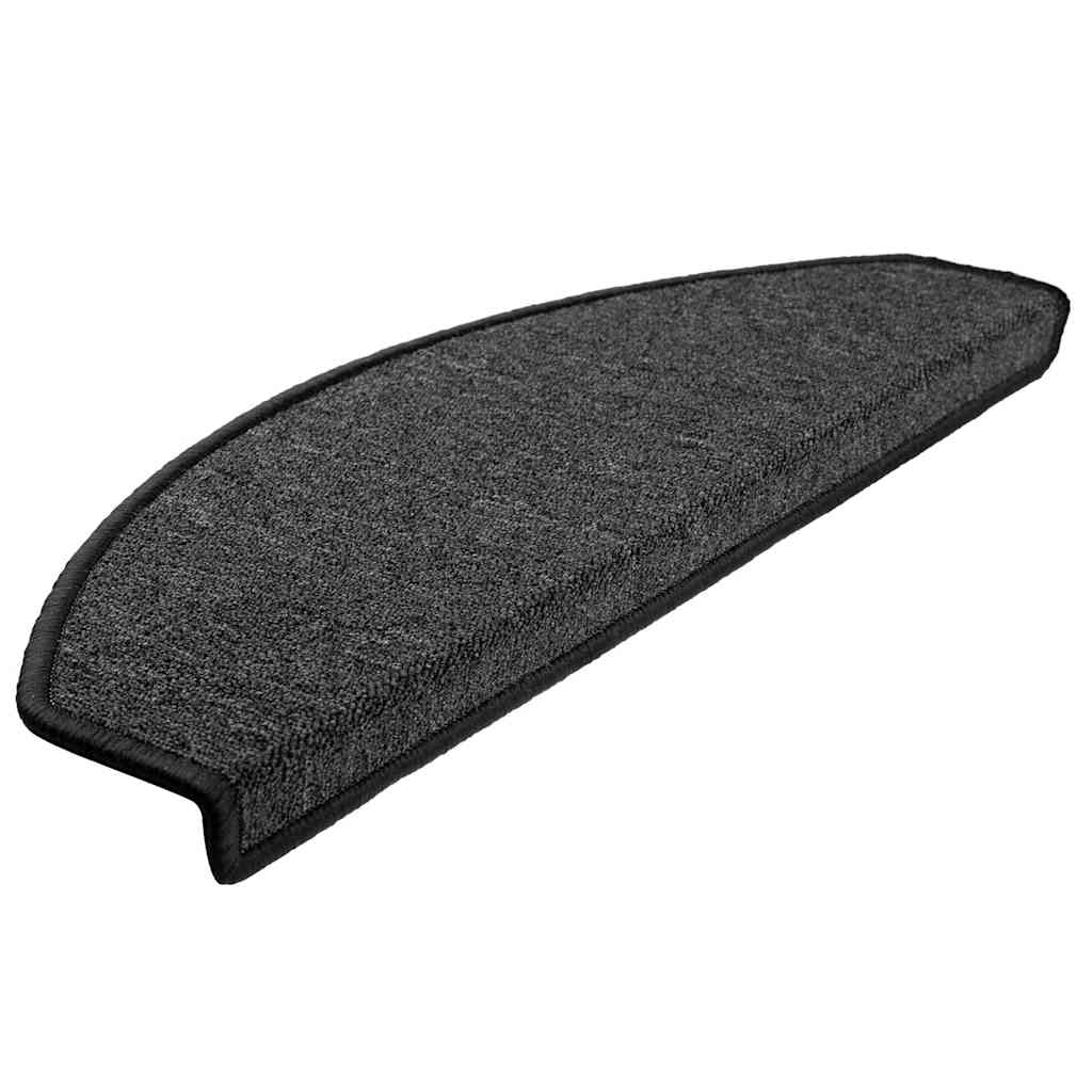 Stair Mats 30 pcs 65x24x4 cm Anthracite Half Round Large