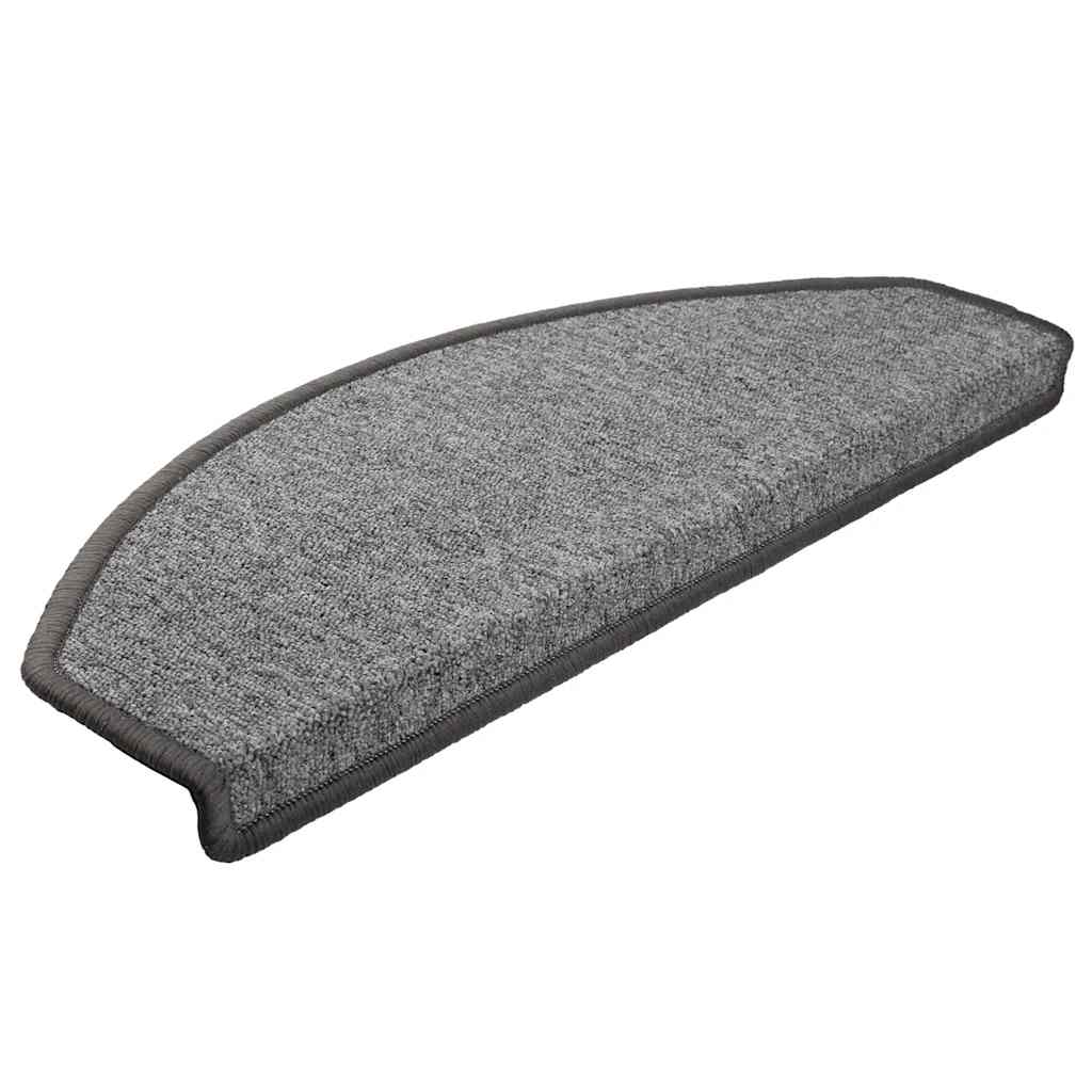 Stair Mats 30 pcs 65x24x4 cm Dark Grey Half Round Large