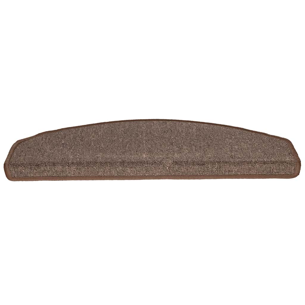 Stair Mats 30 pcs 65x24x4 cm Coffee Brown Half Round Large