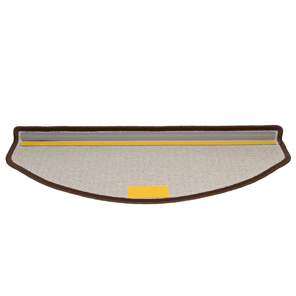 Stair Mats 30 pcs 65x24x4 cm Coffee Brown Half Round Large
