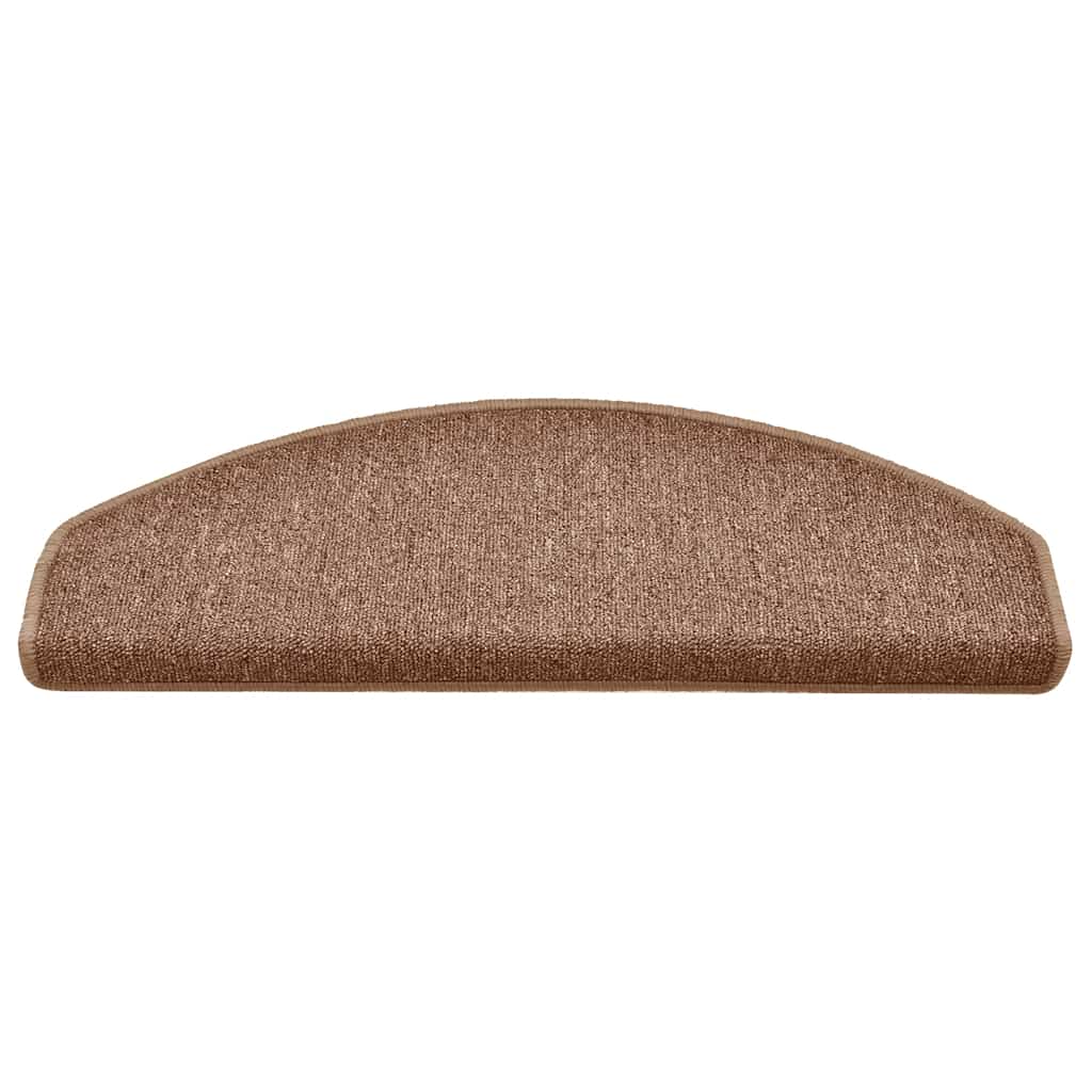 Stair Mats 30 pcs 65x24x4 cm Brown Half Round Large
