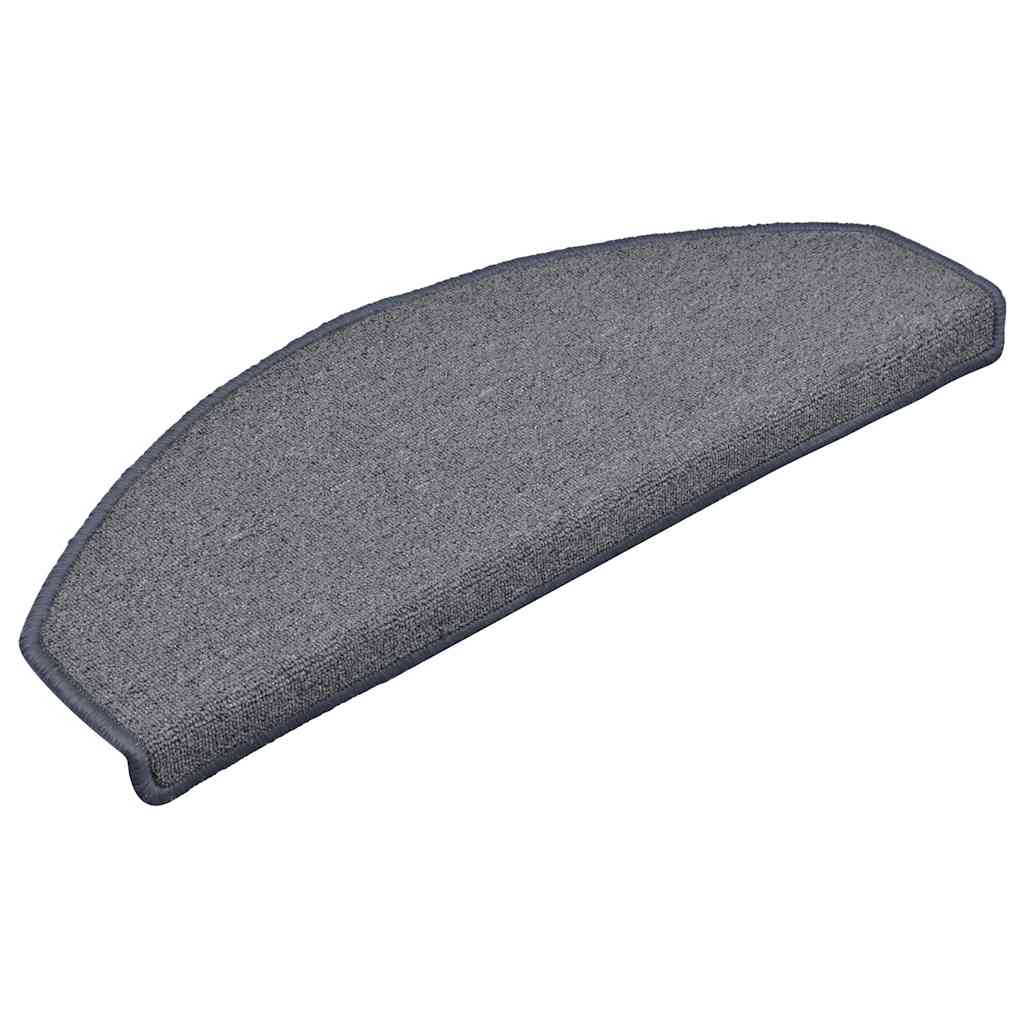 Stair Mats 30 pcs 65x24x4 cm Light Grey&Blue Half Round Large