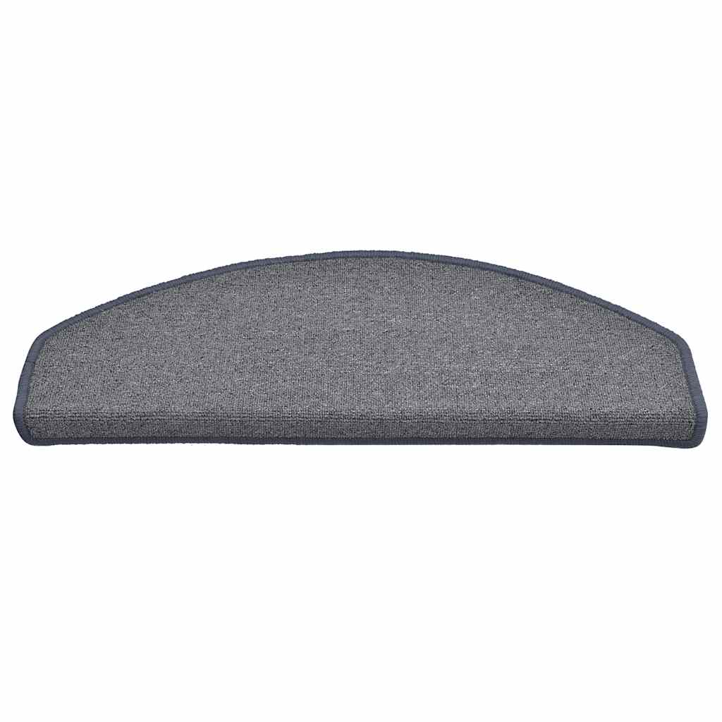 Stair Mats 30 pcs 65x24x4 cm Light Grey&Blue Half Round Large