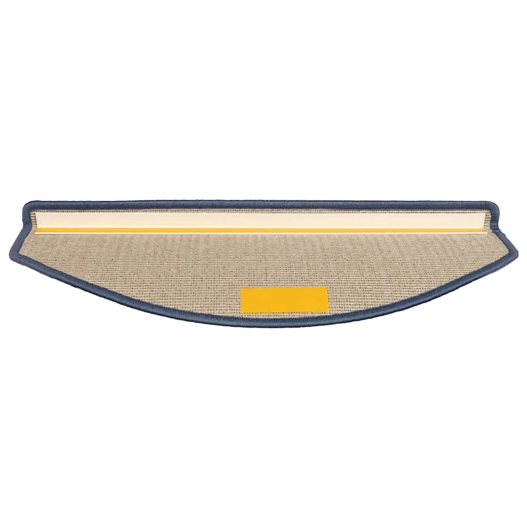 Stair Mats 30 pcs 65x24x4 cm Light Grey&Blue Half Round Large