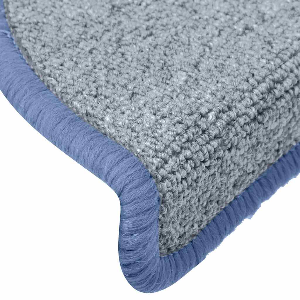 vidaXL Stair Mats 30 pcs Light Grey and Blue 65x24x4 cm