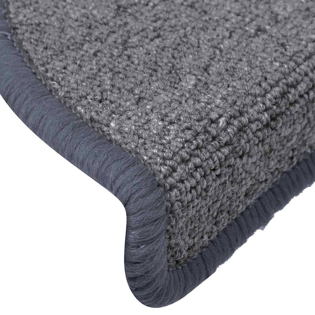 Stair Mats 30 pcs 65x24x4 cm Light Grey&Blue Half Round Large