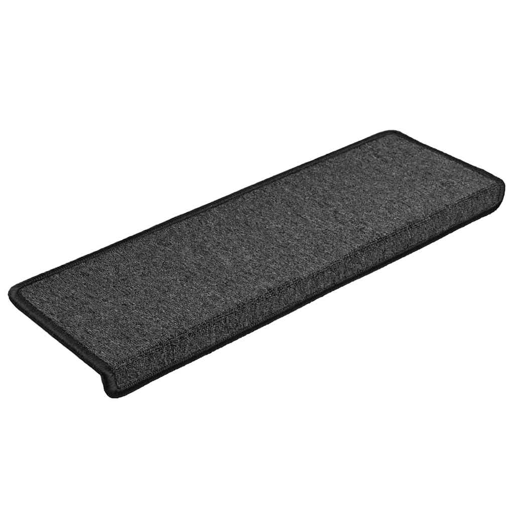 vidaXL Stair Mats 30 pcs 65x21x4 cm Anthracite