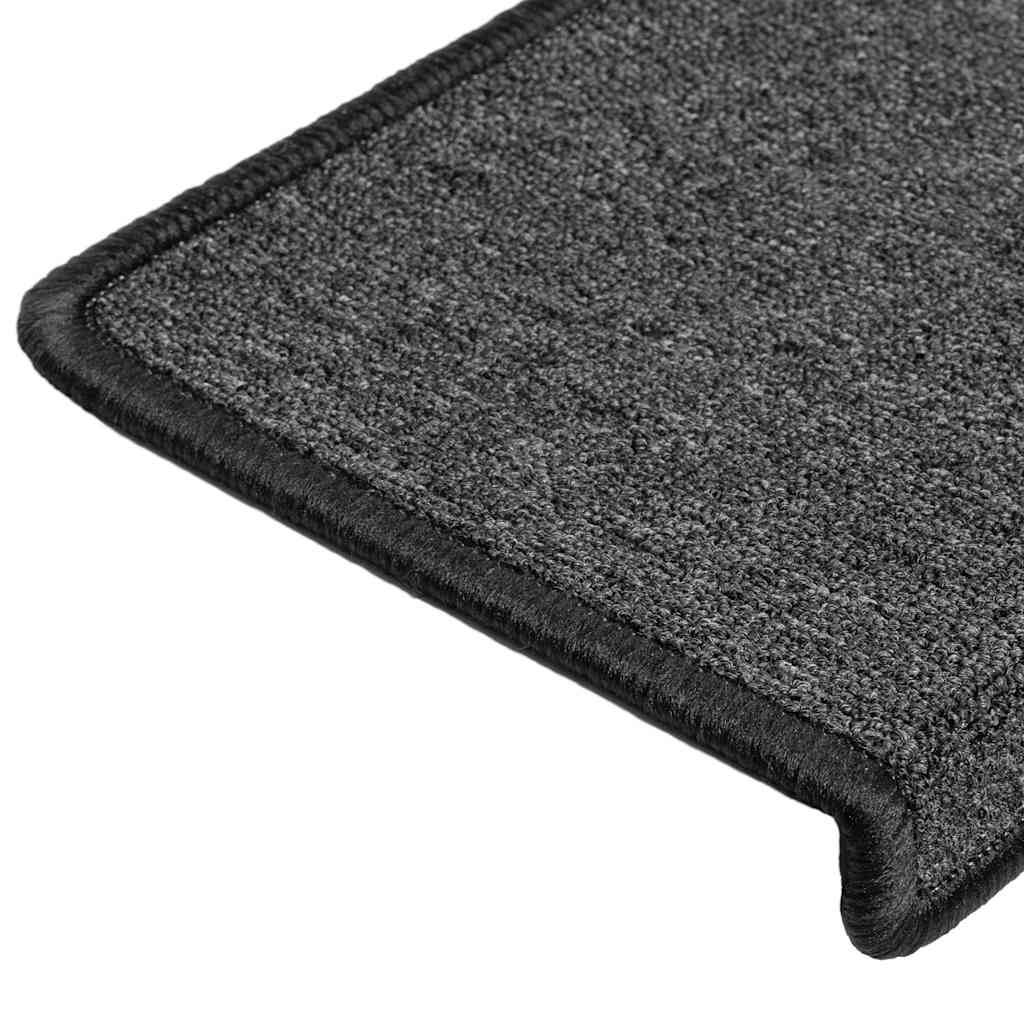 vidaXL Stair Mats 30 pcs 65x21x4 cm Anthracite