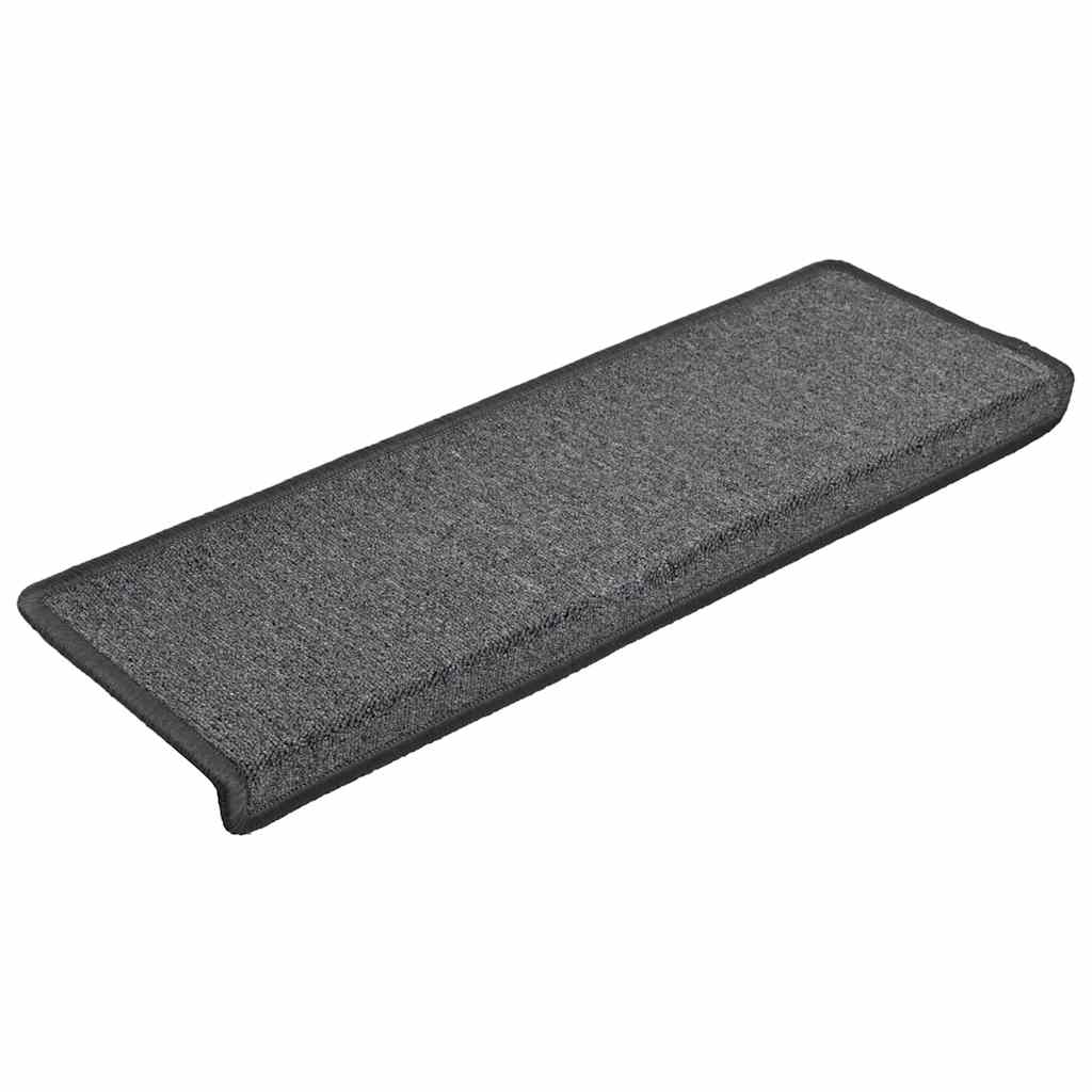 vidaXL Stair Mats 30 pcs 65x21x4 cm Dark Grey