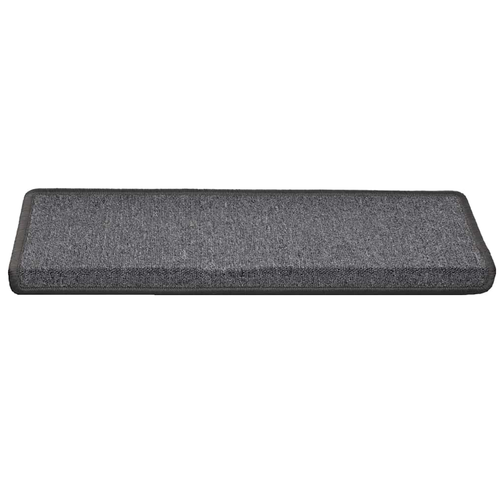 vidaXL Stair Mats 30 pcs 65x21x4 cm Dark Grey