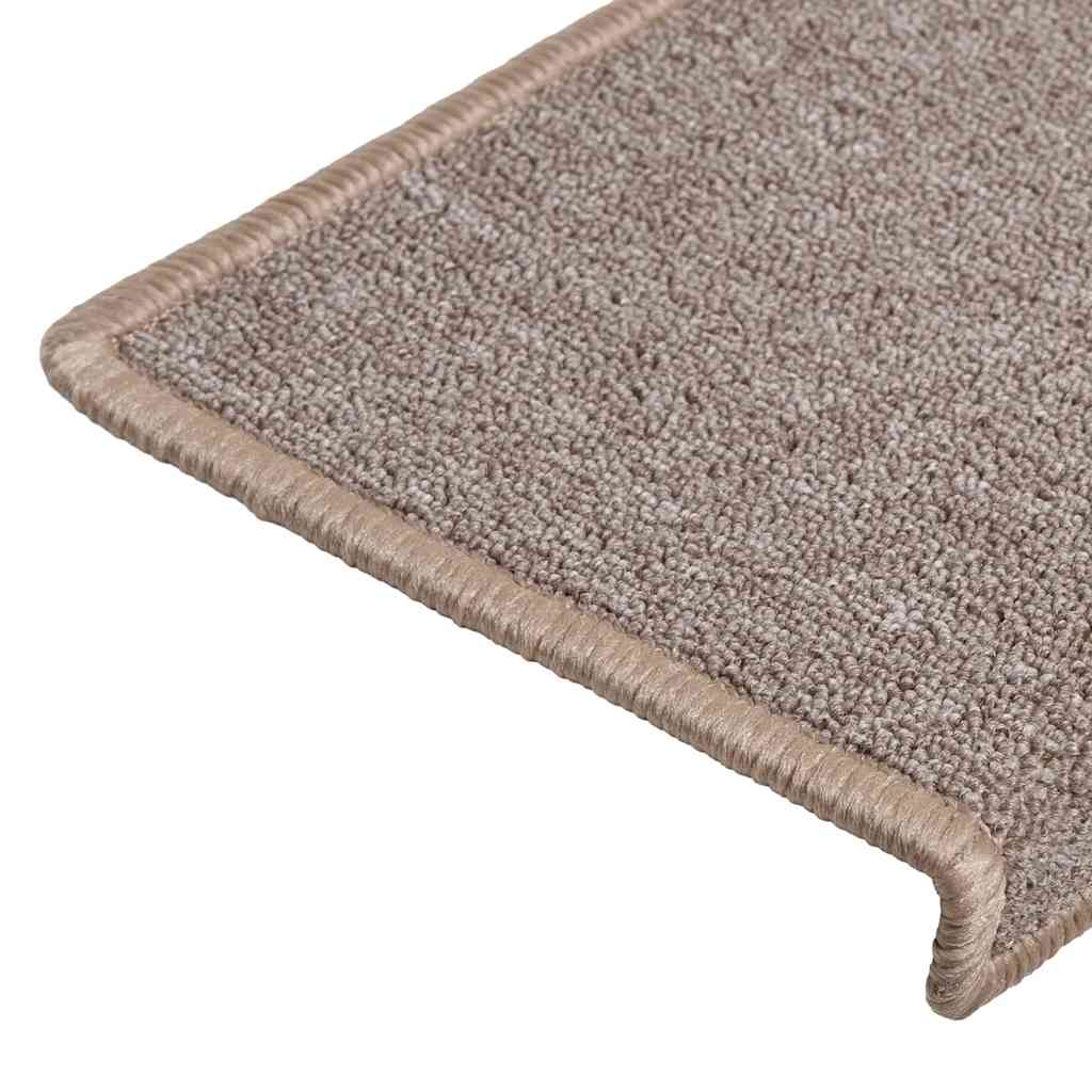 vidaXL Stair Mats 30 pcs 65x21x4 cm Light Brown