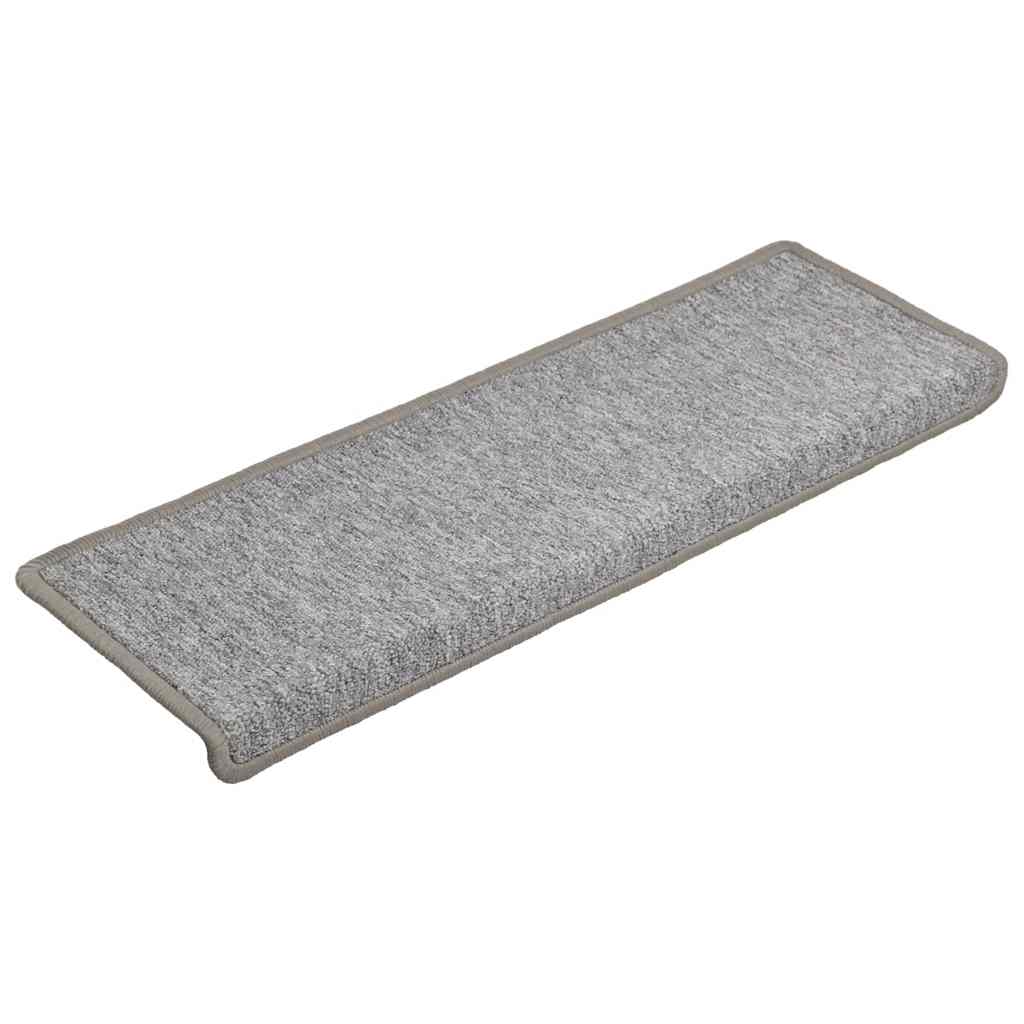 vidaXL Stair Mats 30 pcs 65x21x4 cm Light Grey