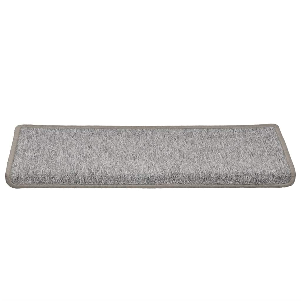 vidaXL Stair Mats 30 pcs 65x21x4 cm Light Grey