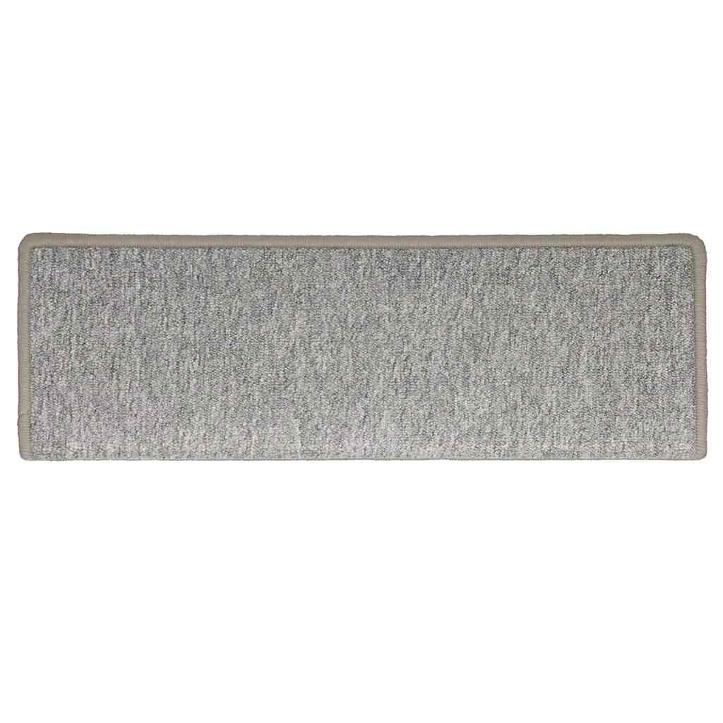 vidaXL Stair Mats 30 pcs 65x21x4 cm Light Grey