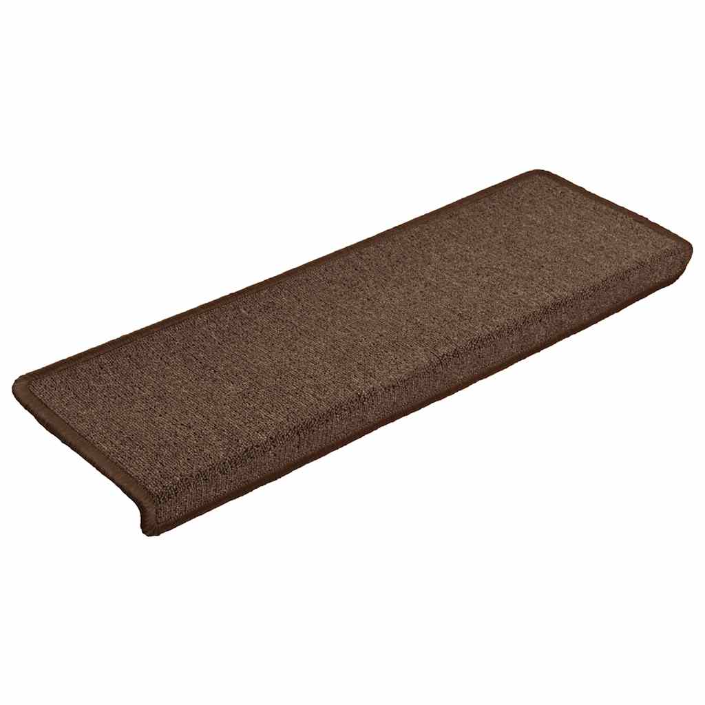 vidaXL Stair Mats 30 pcs 65x21x4 cm Brown