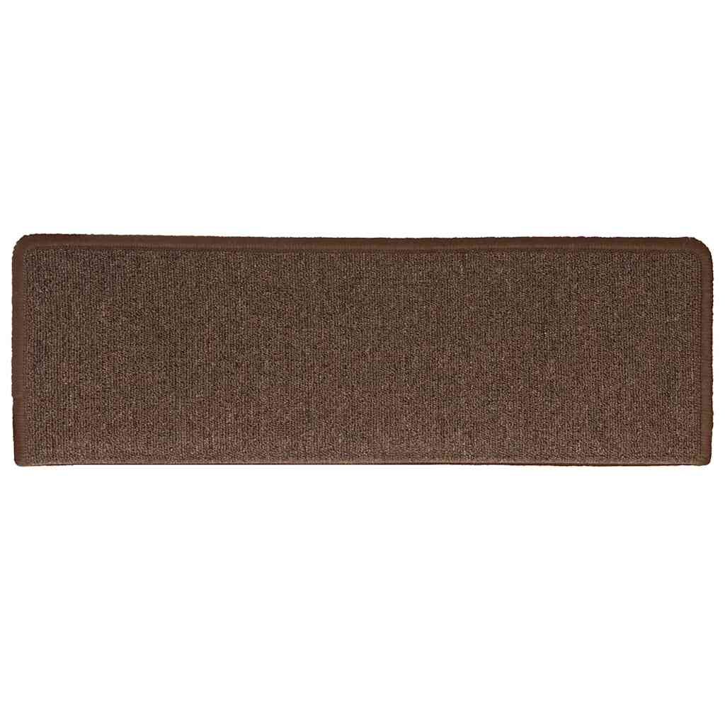 vidaXL Stair Mats 30 pcs 65x21x4 cm Brown