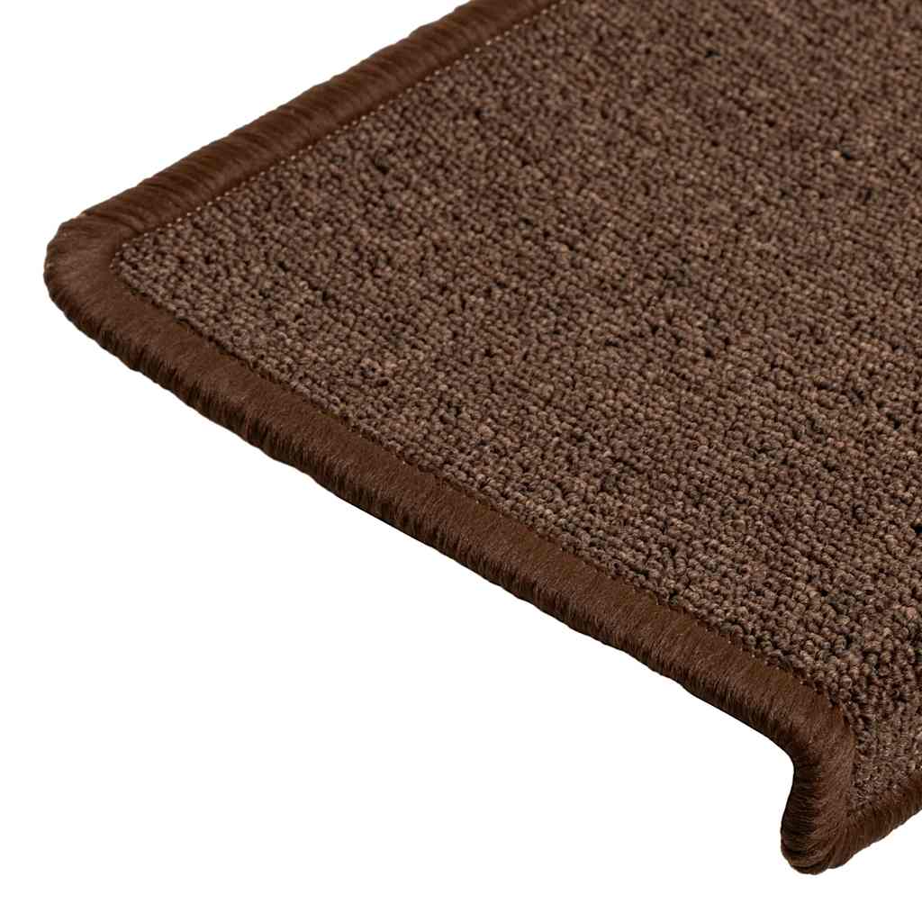 vidaXL Stair Mats 30 pcs 65x21x4 cm Brown