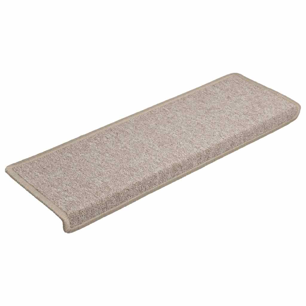 vidaXL Stair Mats 30 pcs 65x21x4 cm Taupe