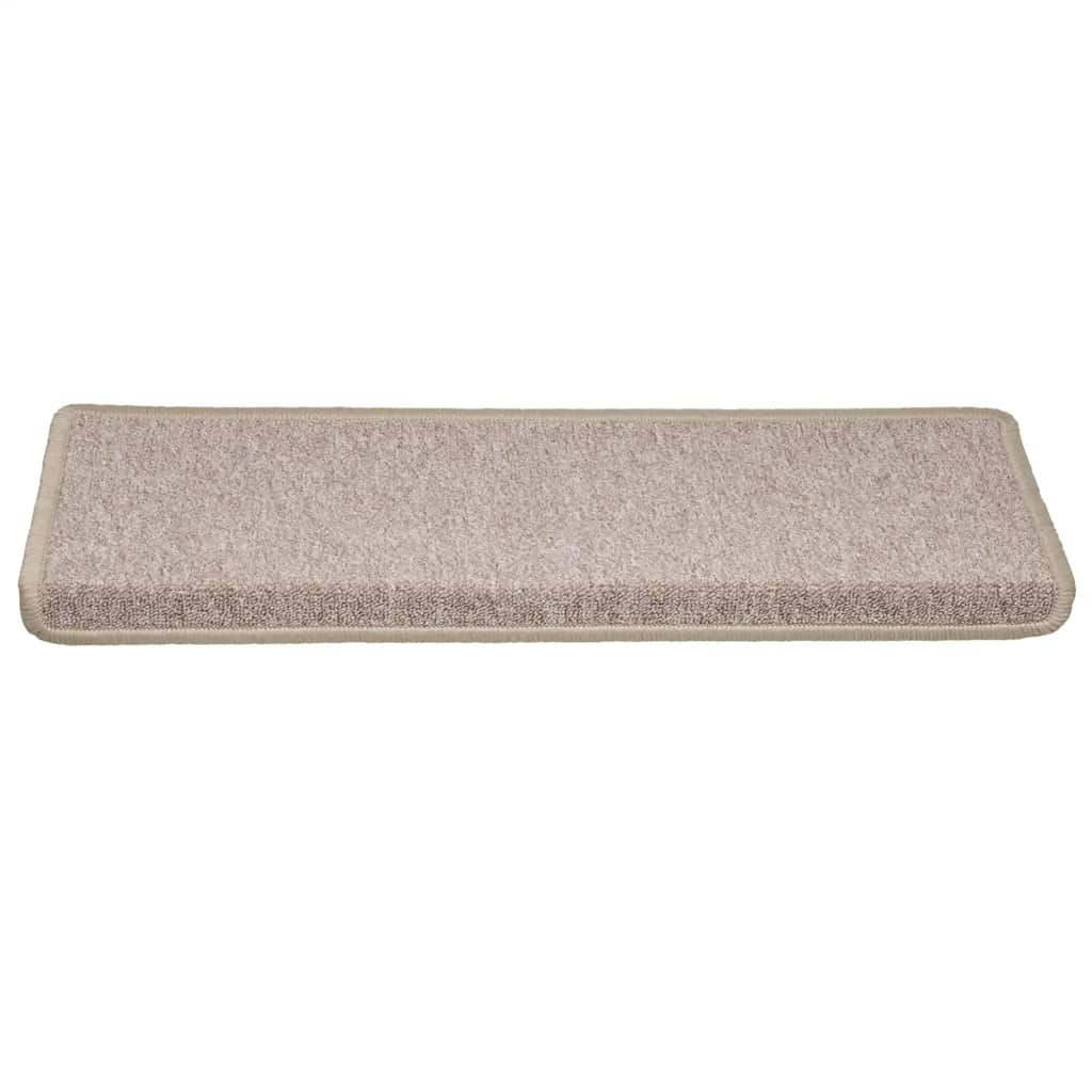 vidaXL Stair Mats 30 pcs 65x21x4 cm Taupe