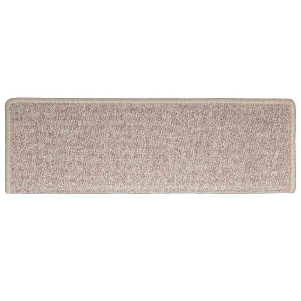 vidaXL Stair Mats 30 pcs 65x21x4 cm Taupe