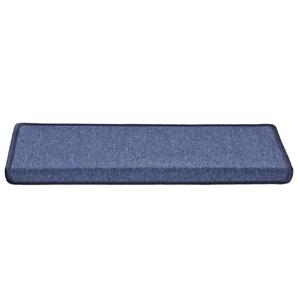 vidaXL Stair Mats 30 pcs 65x25 cm Blue