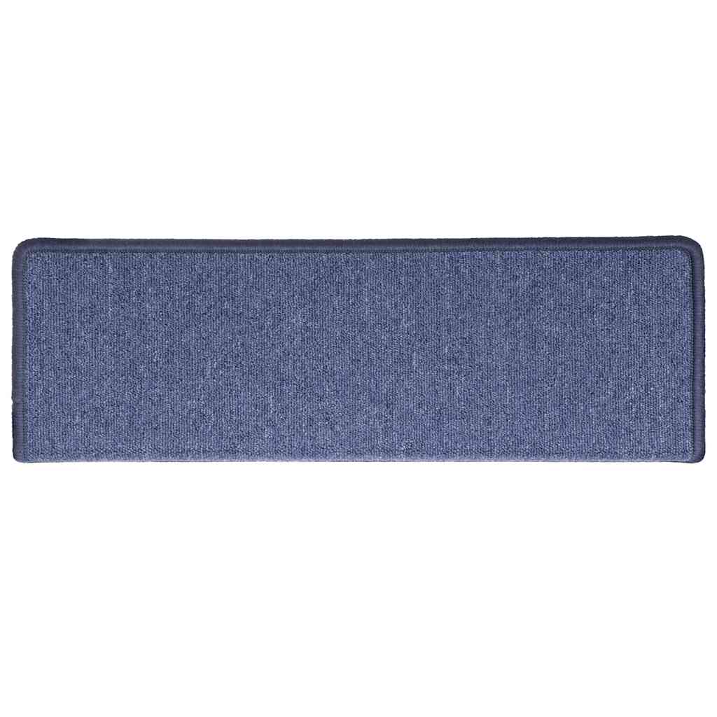 vidaXL Stair Mats 30 pcs 65x25 cm Blue