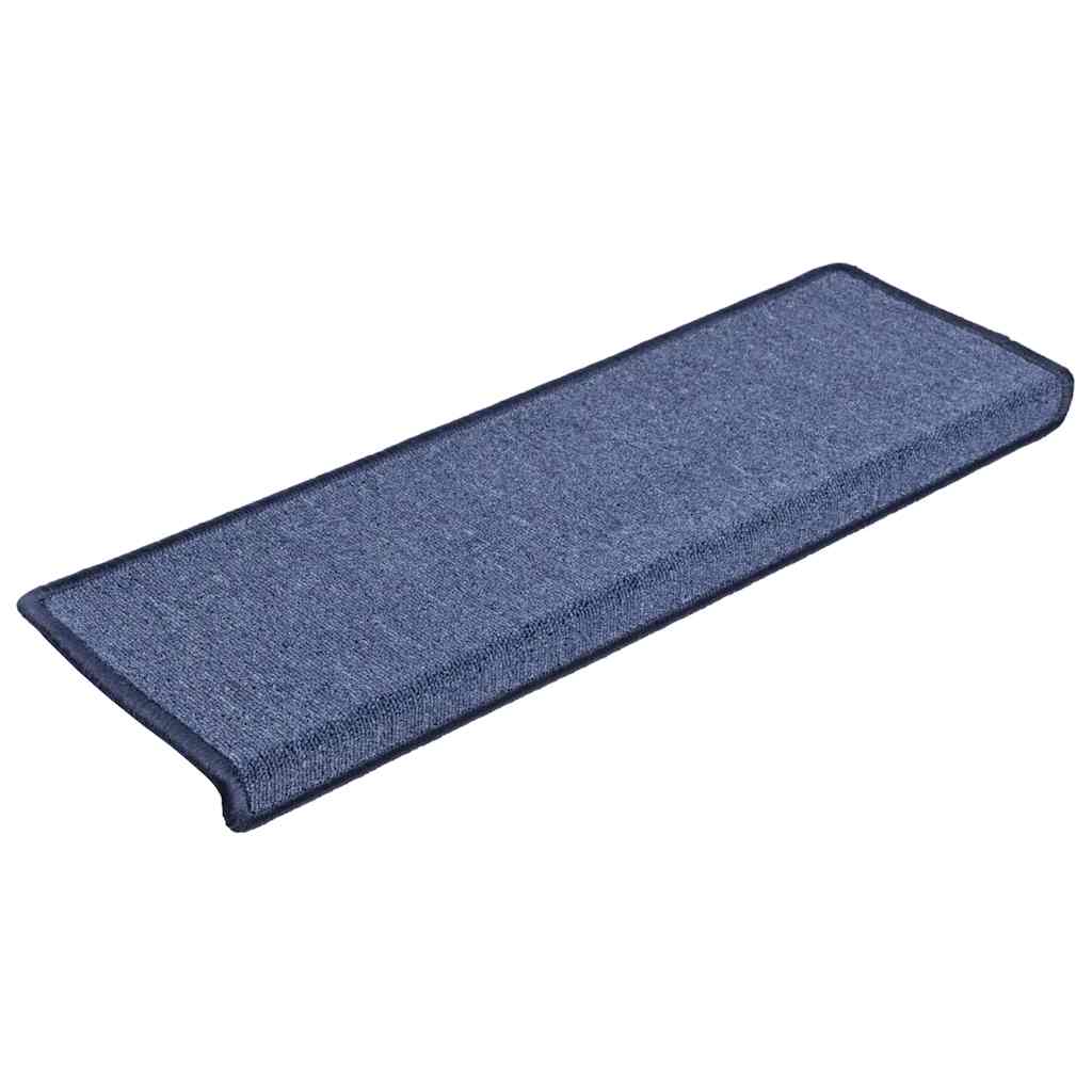 vidaXL Stair Mats 30 pcs 65x25 cm Blue