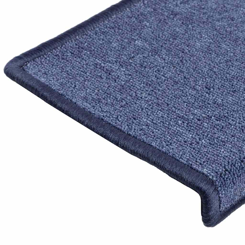 vidaXL Stair Mats 30 pcs 65x25 cm Blue