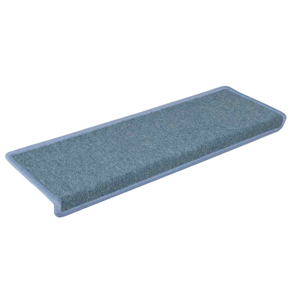 vidaXL Stair Mats 30 pcs 65x21x4 cm Blue