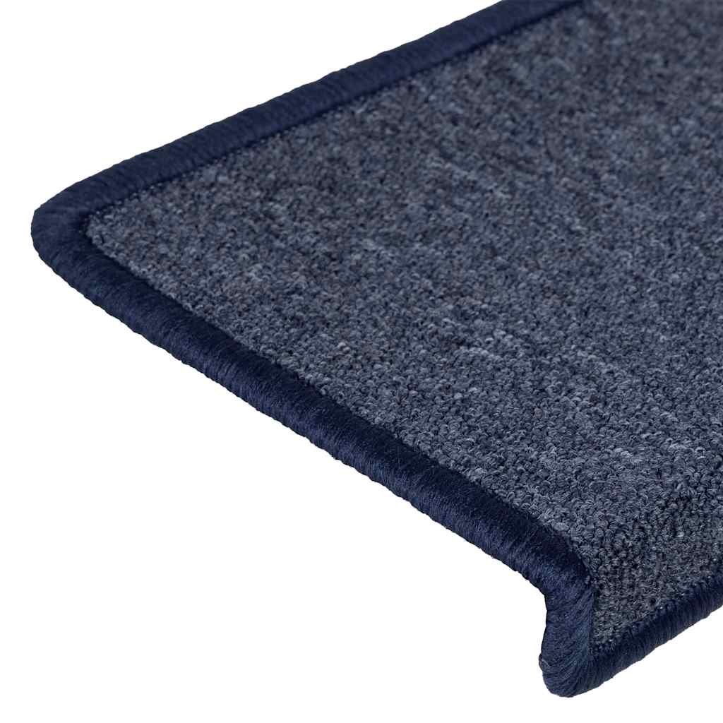 vidaXL Stair Mats 30 pcs 65x21x4 cm Grey and Blue