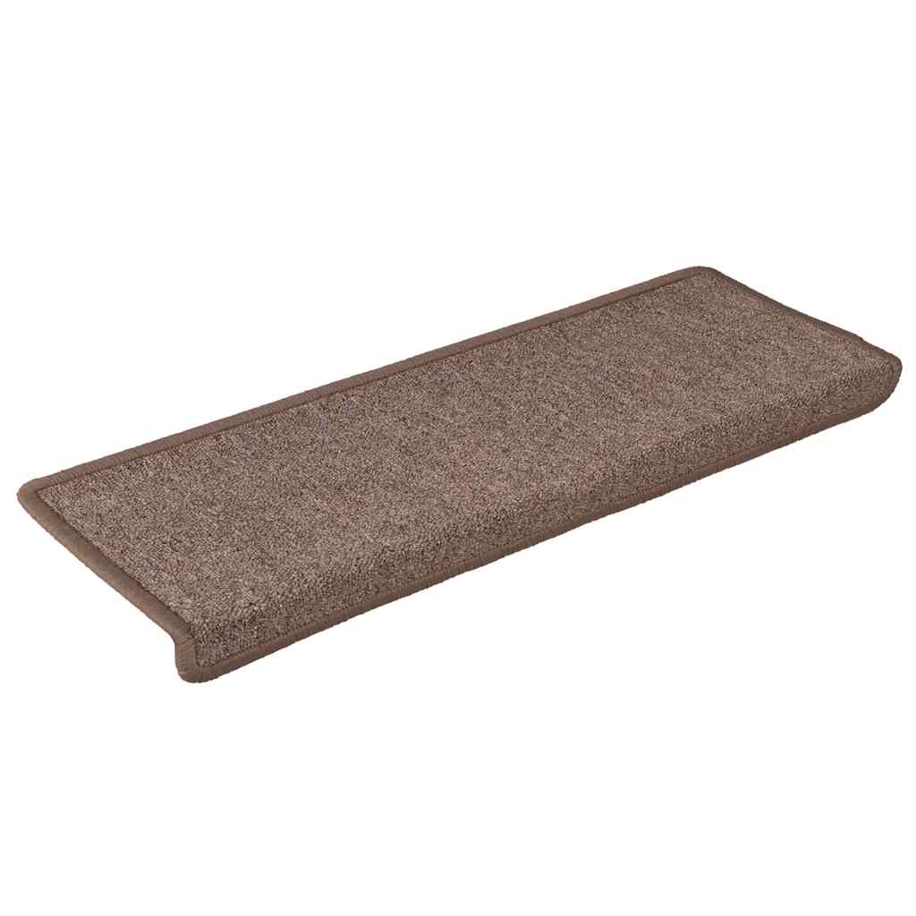 vidaXL Stair Mats 30 pcs 65x21x4 cm Brown