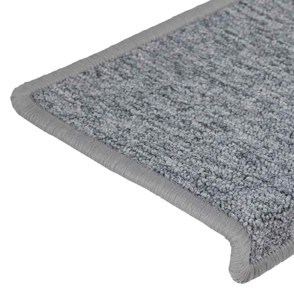 vidaXL Stair Mats 30 pcs 65x21x4 cm White and Grey