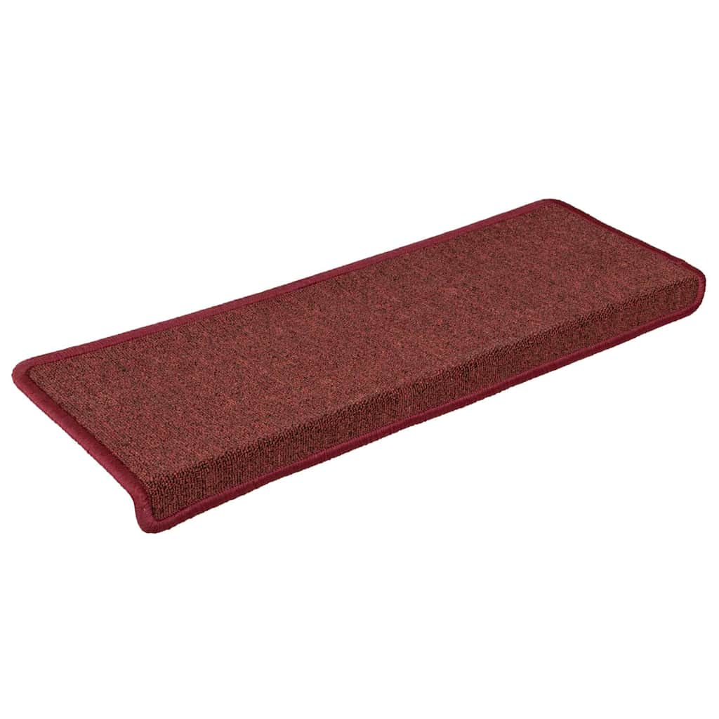 vidaXL Stair Mats 30 pcs 65x21x4 cm Matte Red