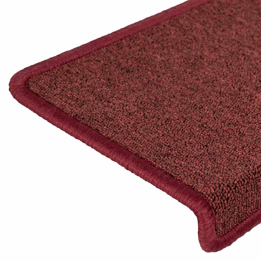 vidaXL Stair Mats 30 pcs 65x21x4 cm Matte Red