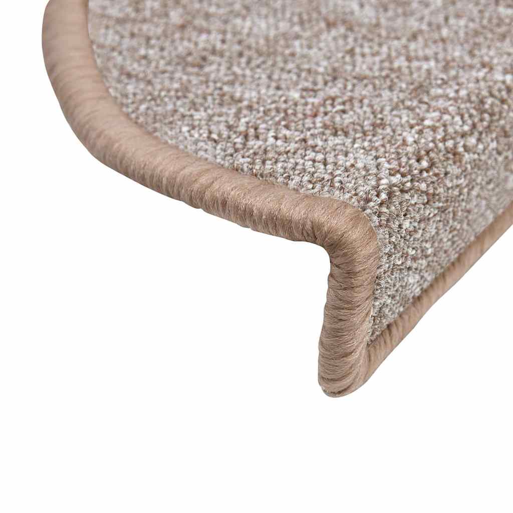 Stair Mats 20 pcs 56x17x3 cm Light Brown Half Round