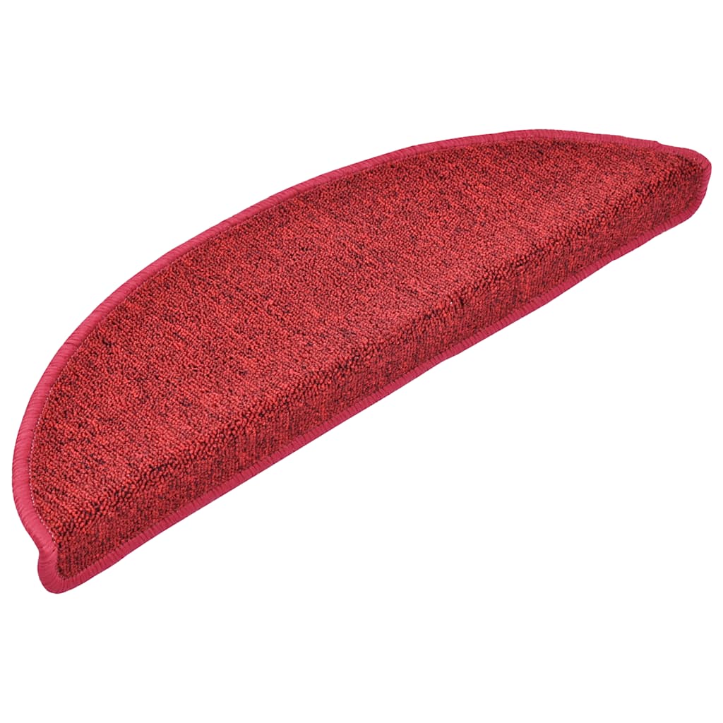 Stair Mats 20 pcs 56x17x3 cm Red Half Round