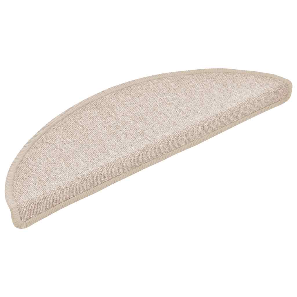 Stair Mats 20 pcs 56x17x3 cm Taupe Half Round