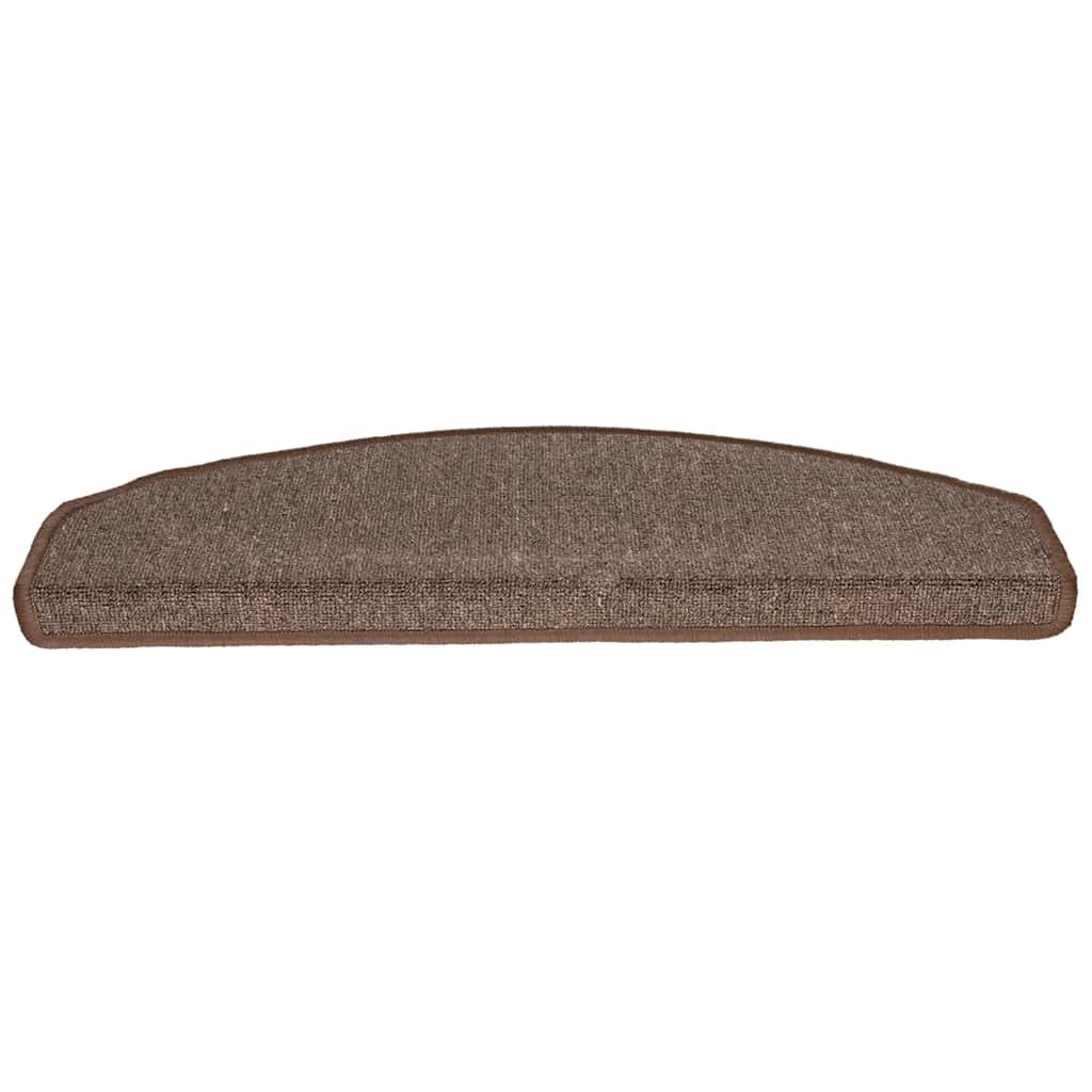 Stair Mats 20 pcs 65x24x4 cm Coffee Brown Half Round Large