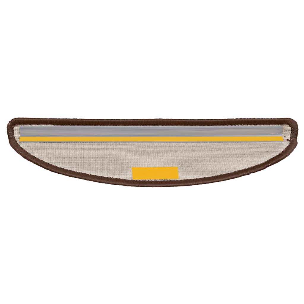 Stair Mats 30 pcs 56x17x3 cm Brown Half Round