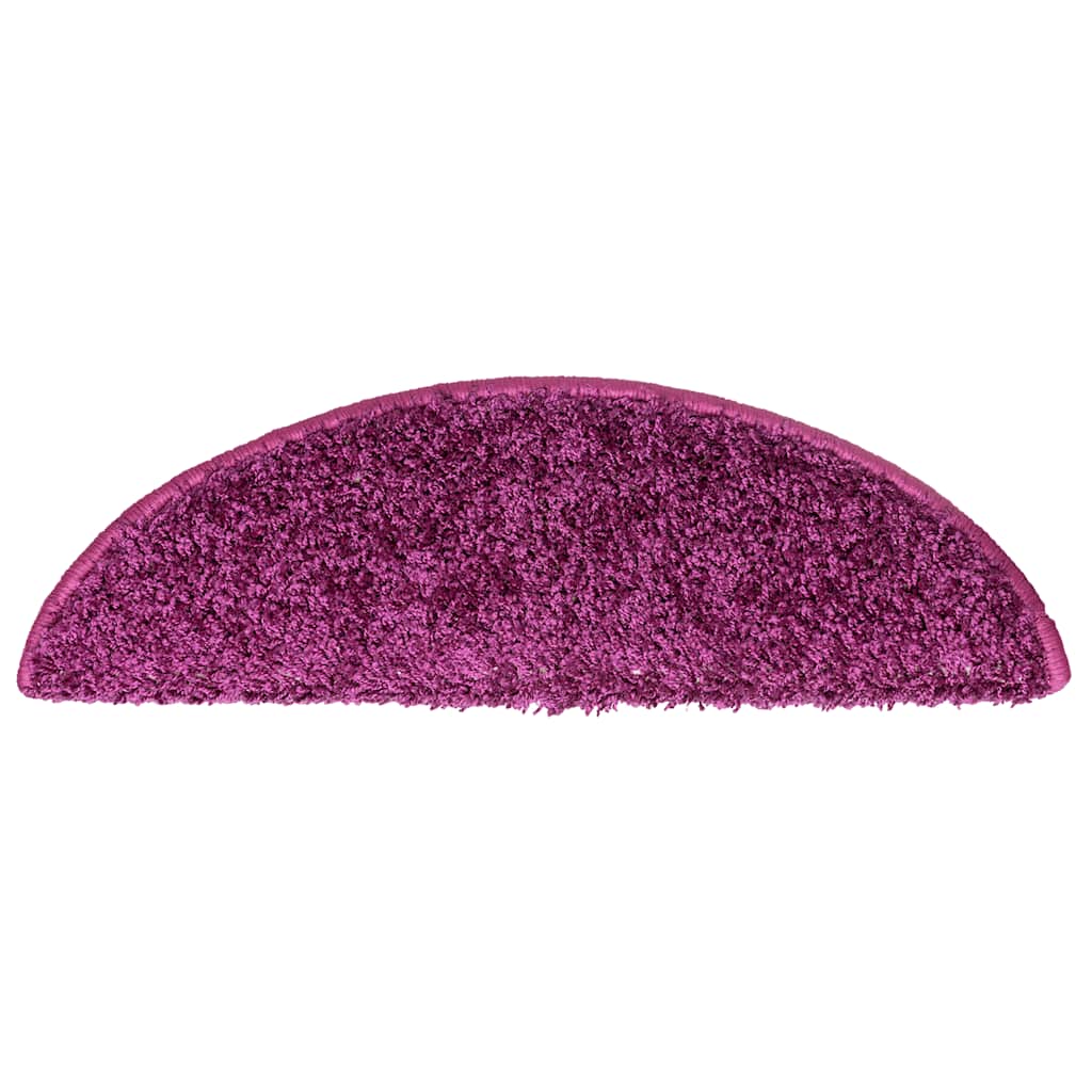 Stair Mats 30 pcs 56x17x3 cm Violet Half Round