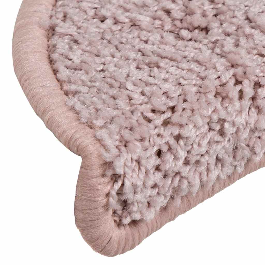 vidaXL Stair Mats 30 pcs Light Pink 56x17x3 cm