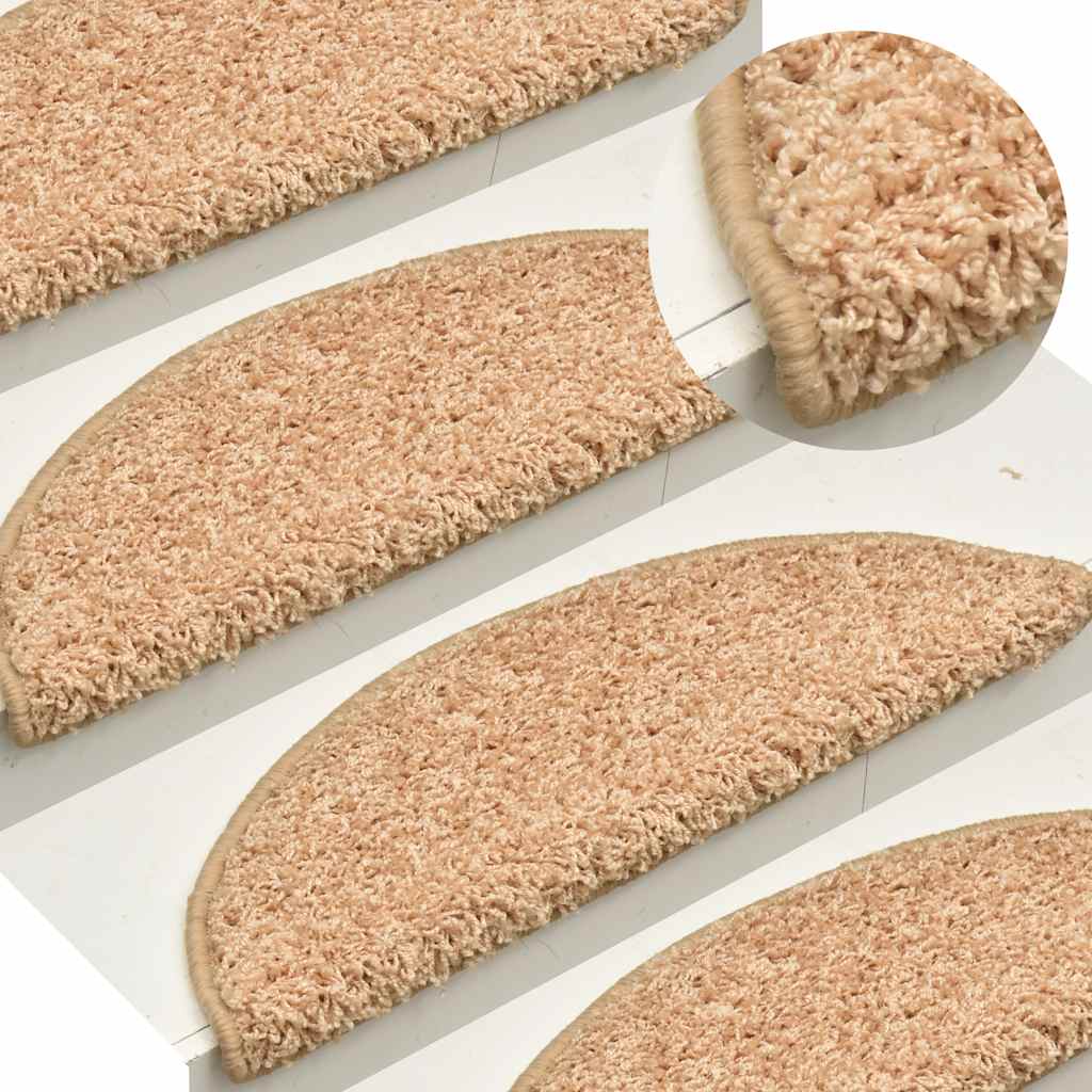 Stair Mats 30 pcs 56x17x3 cm Gold Half Round