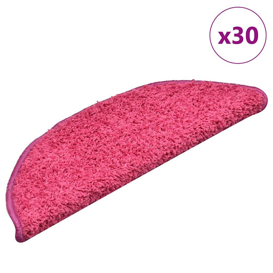 vidaXL Stair Mats 30 pcs Pink 56x17x3 cm