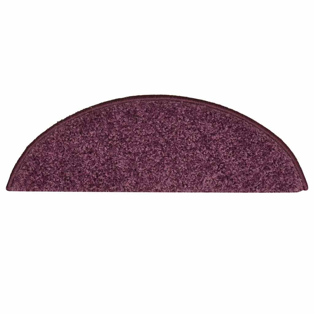 vidaXL Stair Mats 30 pcs Dark Purple 56x17x3 cm