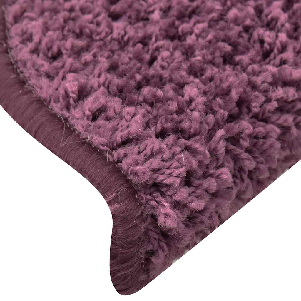 vidaXL Stair Mats 30 pcs Dark Purple 56x17x3 cm