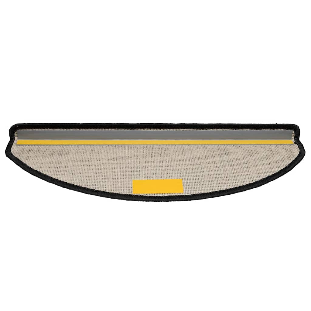Stair Mats 30 pcs 65x21x4 cm Black Half Round Large