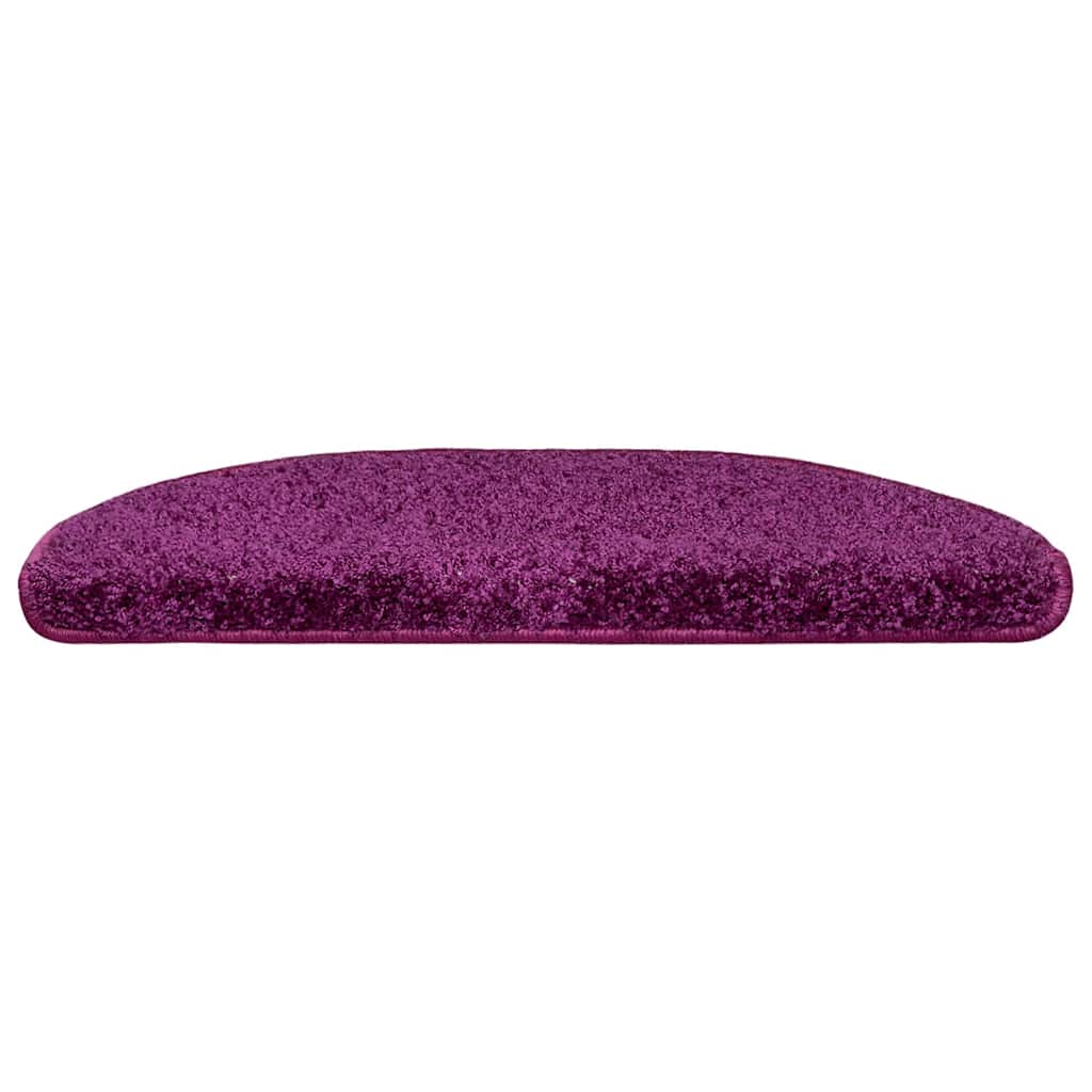 Stair Mats 30 pcs 65x21x4 cm Violet Half Round Large