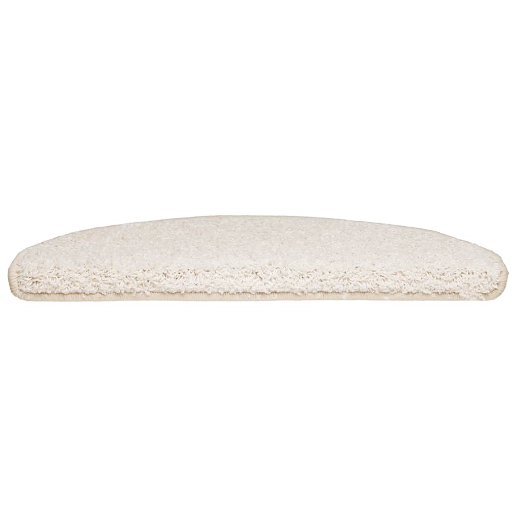 Stair Mats 30 pcs 65x21x4 cm White Half Round Large