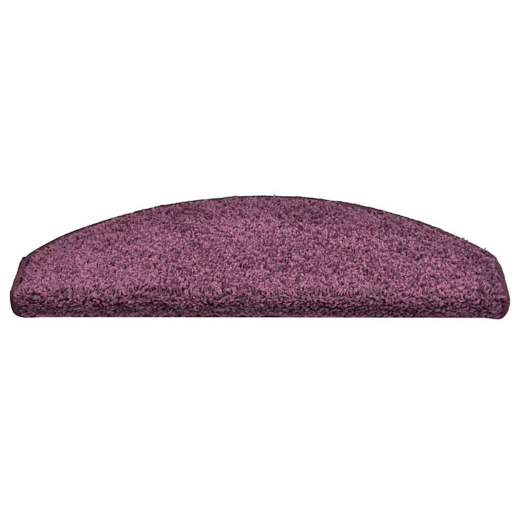 Stair Mats 30 pcs 65x21x4 cm Dark Purple Half Round Large