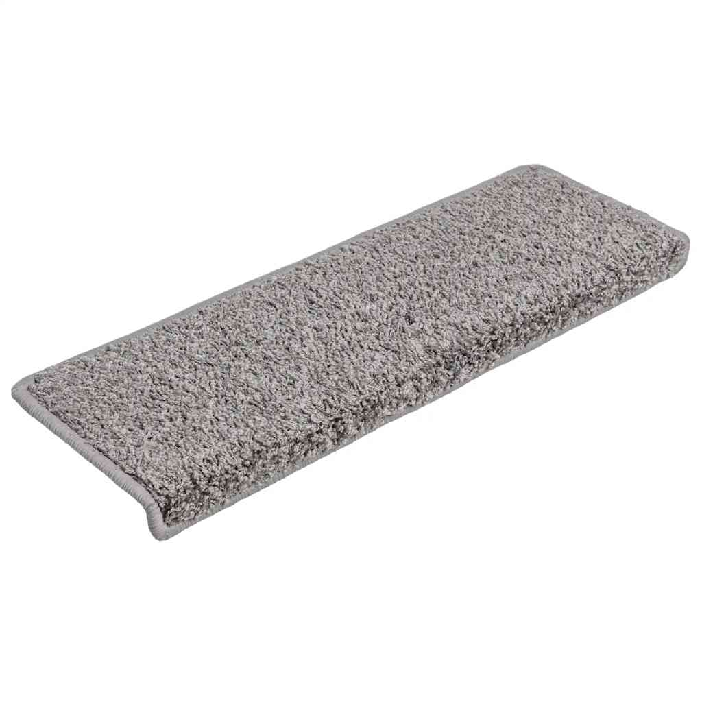 vidaXL Stair Mats 30 pcs 65x21x4 cm Grey